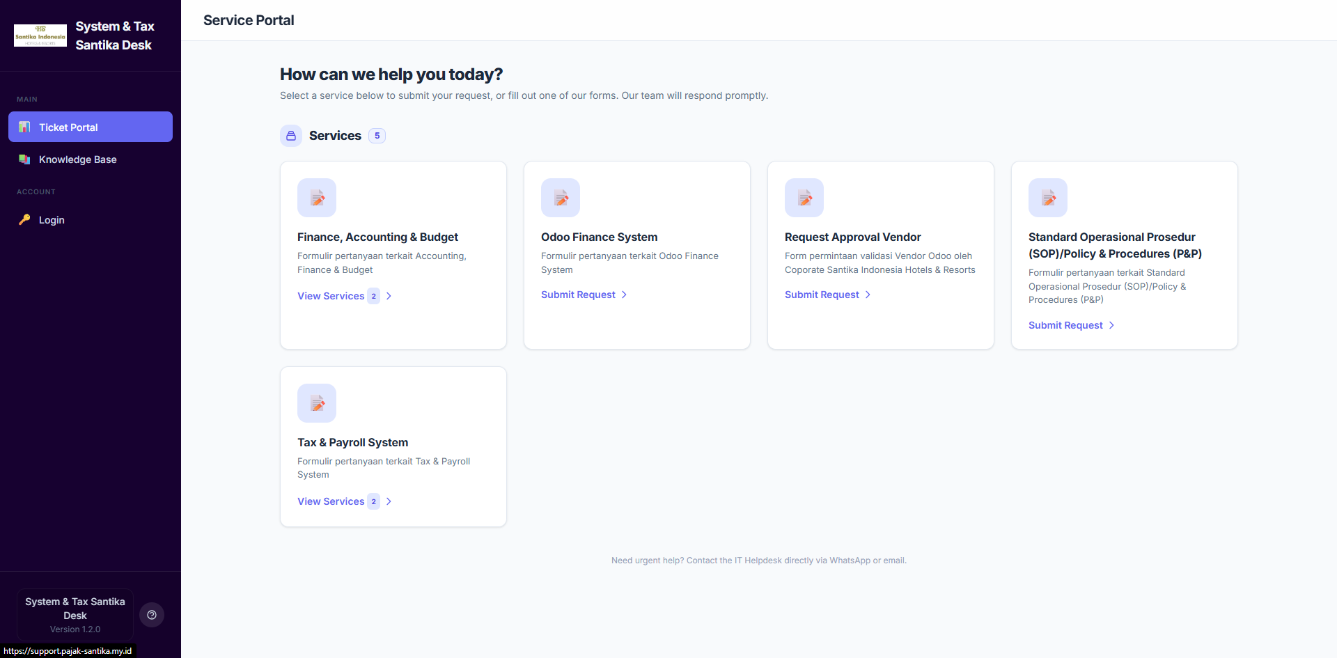 Rusydani on Cloud Ticket Service Desk